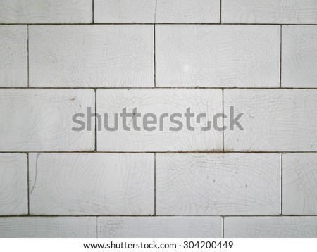 Crazed White Subway Tile