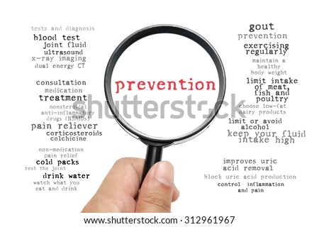 Gout Prevention and Treatment, health conceptual focusing on Prevention