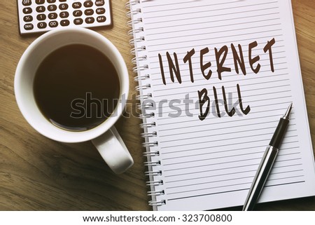 Thinking on Internet Bills, personal finance conceptual