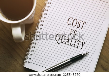 Cost vs Quality, business conceptual