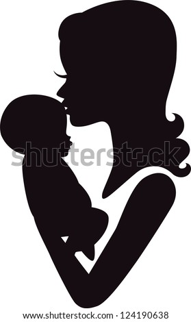 Woman And Baby Stock Vector Illustration 124190638 : Shutterstock