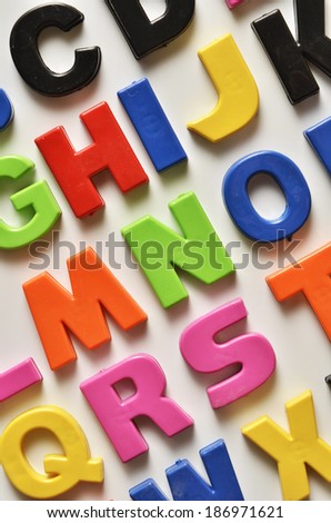 colorful letters of the alphabet
