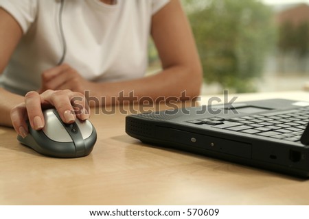 mouse and laptop