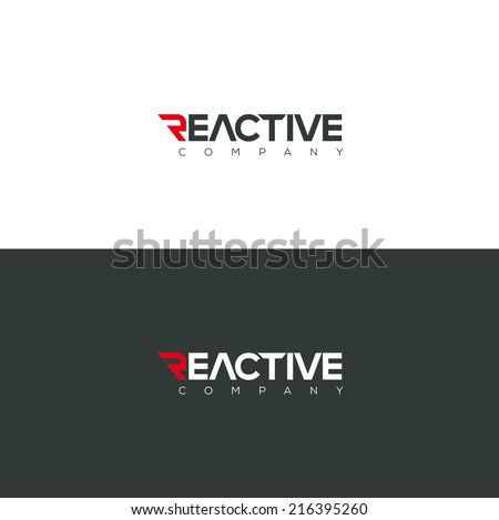 Vector graphic Reactive typography symbol for you company in positive and negative