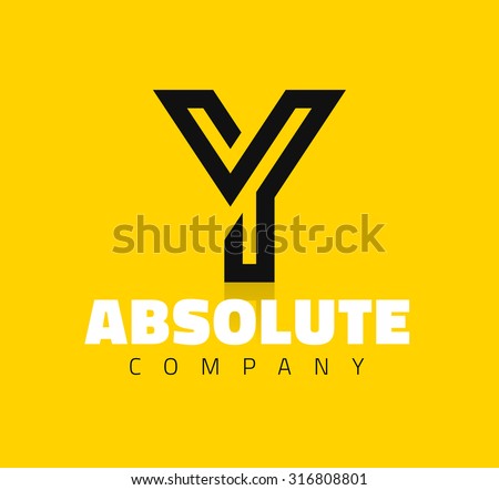 Vector Graphic Creative Line Alphabet Symbol / Letter Y - 316808801 ...