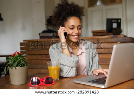 Similar – Image, Stock Photo pretty woman talking with her phone II , cuba