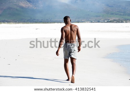 Similar – Image, Stock Photo Rear view of topless beautiful woman wearing nothing but straw sun hat realaxing on wild coast of Adriatic sea on a beach in shade of pine tree. Relaxed healthy lifestyle concept.