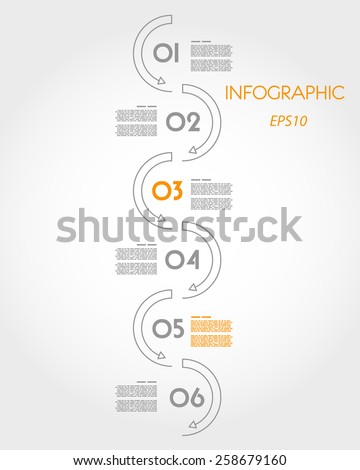 linear infographic vertical wave. infographic concept.