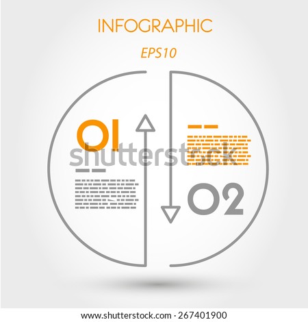 linear infographic half ring. infographic concept.