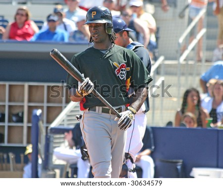PORT CHARLOTTE, FL - MARCH 15: Andrew McCutchen plays for the Pittsburgh Pirates in spring training game against the Tampa Rays at Charlotte Sports Park on March 15, 2009 in Port Charlotte, FL.