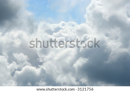 Flying Through the cumulus clouds