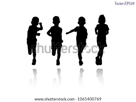 Similar – Image, Stock Photo Silhouette of a joggers on a bridge