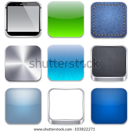 Vector illustration of high-detailed apps icon set.