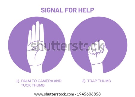 The Signal for Help, a tool that may help some people who do not have the ability to make video calls. Сток-фото © 
