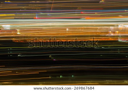 Abstract movement of building light by shaking camera