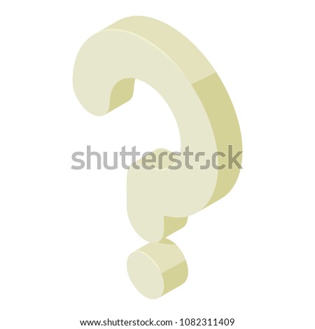 Question symbol cursor icon. Isometric of question symbol cursor vector icon for web design isolated on white background