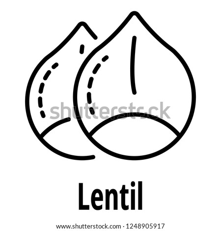 Lentil icon. Outline lentil vector icon for web design isolated on white background