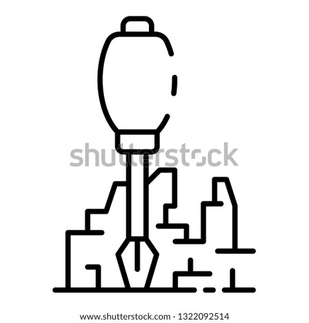 Screwdriver building icon. Outline screwdriver building vector icon for web design isolated on white background