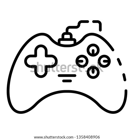 Joystick gadget icon. Outline joystick gadget vector icon for web design isolated on white background