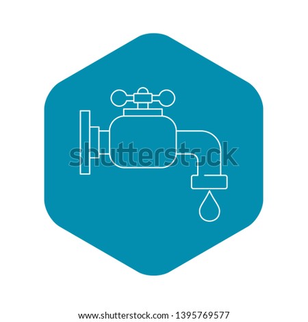 Water tap icon. Outline illustration of water tap vector icon for web