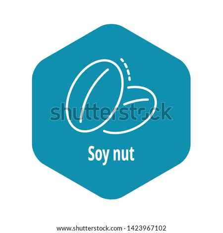 Soy nut icon. Outline soy nut vector icon for web design isolated on white background