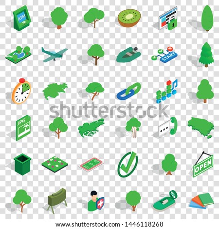 Plane icons set. Isometric style of 36 plane vector icons for web for any design