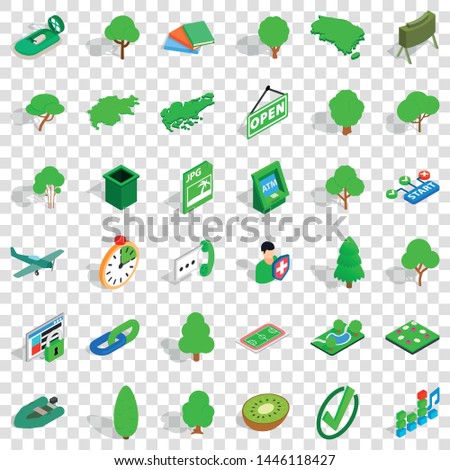 Goverment icons set. Isometric style of 36 goverment vector icons for web for any design