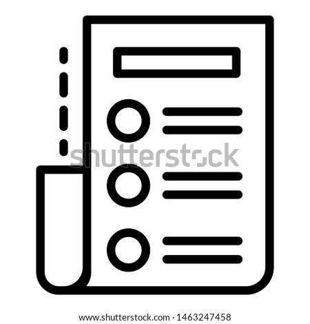 Archive list icon. Outline arhive list icon for web design isolated on white background Imagine de stoc © 