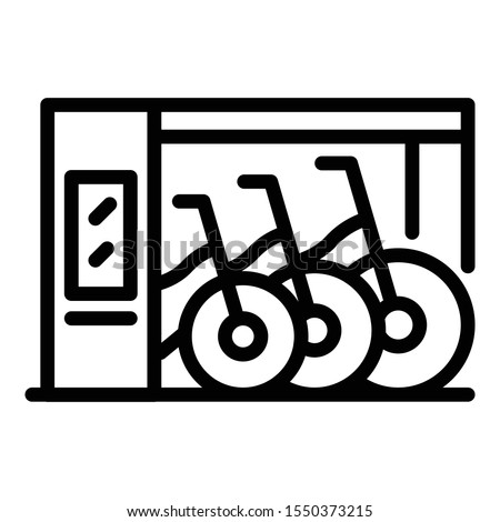City bike rent icon. Outline city bike rent vector icon for web design isolated on white background