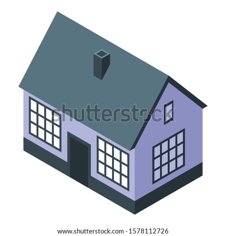 Small house icon. Isometric of small house vector icon for web design isolated on white background