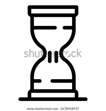 Hourglass icon. Outline hourglass vector icon for web design isolated on white background