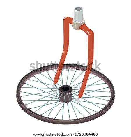 Bicycle part icon. Isometric illustration of bicycle part vector icon for web