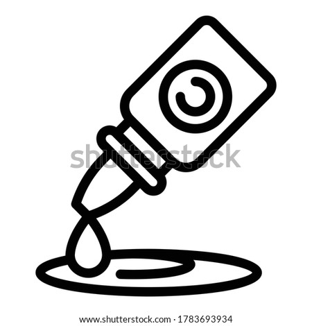 Eye medicine icon. Outline eye medicine vector icon for web design isolated on white background