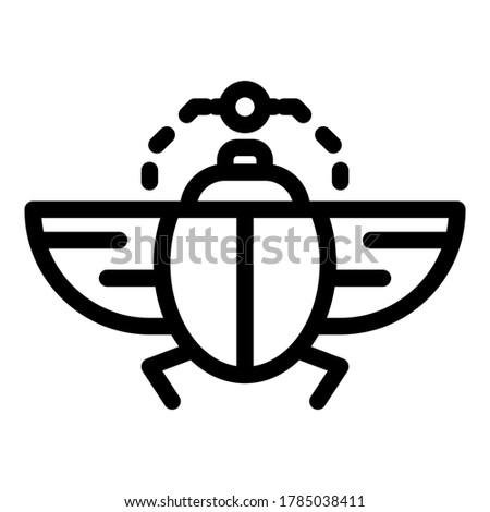 Scarab beetle history icon. Outline scarab beetle history vector icon for web design isolated on white background