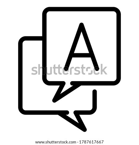 Translate operating system icon. Outline translate operating system vector icon for web design isolated on white background