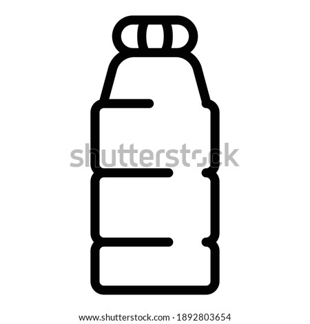 Eco bottle icon. Outline eco bottle vector icon for web design isolated on white background