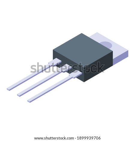 Radio transistor icon. Isometric of radio transistor vector icon for web design isolated on white background