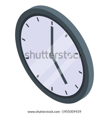 Policeman wall clock icon. Isometric of policeman wall clock vector icon for web design isolated on white background