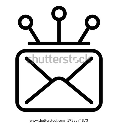 Campaign envelope icon. Outline campaign envelope vector icon for web design isolated on white background