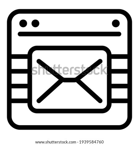 Email campaign icon. Outline email campaign vector icon for web design isolated on white background