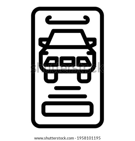 Online car buying icon. Outline Online car buying vector icon for web design isolated on white background