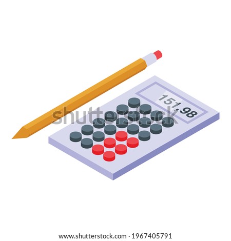 Office tools icon. Isometric of Office tools vector icon for web design isolated on white background