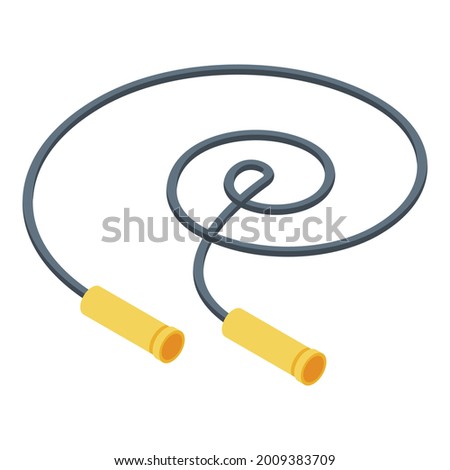 Jumping rope icon. Isometric of jumping rope vector icon for web design isolated on white background