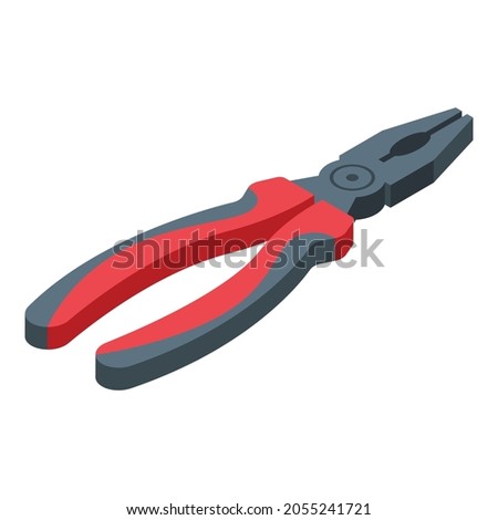 Car mechanic pliers icon. Isometric of car mechanic pliers vector icon for web design isolated on white background Imagine de stoc © 