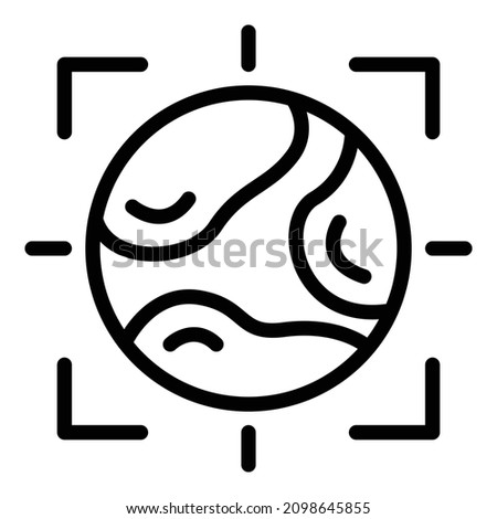 Eco target earth icon. Outline eco target earth vector icon for web design isolated on white background 商業照片 © 
