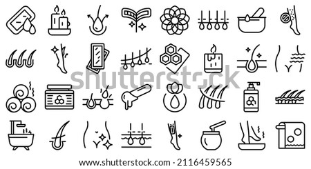 Wax therapy icon outline vector. Hair removal. Beauty cosmetic