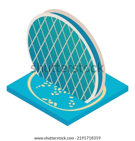 Aldar building icon isometric vector. Circular building in united arab emirates. Landmark abu dhabi, modern architecture