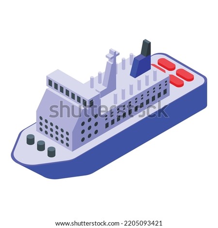 Ferry cargo icon. Isometric of ferry cargo vector icon for web design isolated on white background