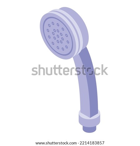 Sanitary shower head icon isometric vector. Water bathroom. Rain metal