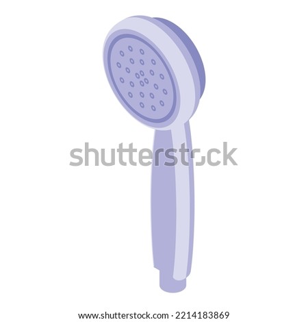 Hose shower head icon isometric vector. Bath spray. Room spa